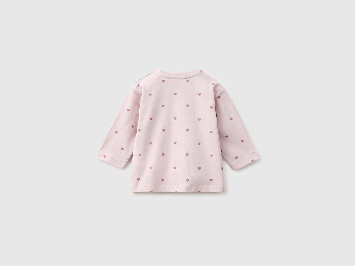 T-shirt con stampa fantasia in cotone bio