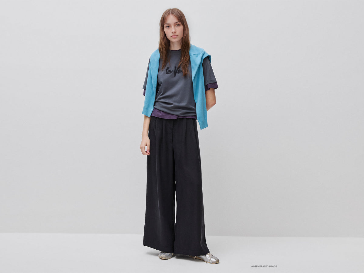 Pantaloni ampi 100% lyocell