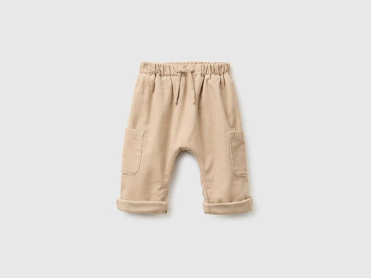 Pantaloni in velluto con coulisse