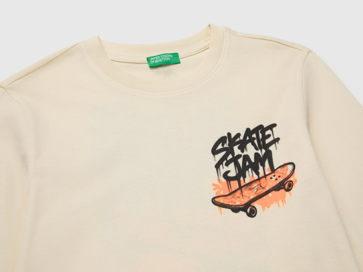 T-shirt con stampa 100% cotone bio