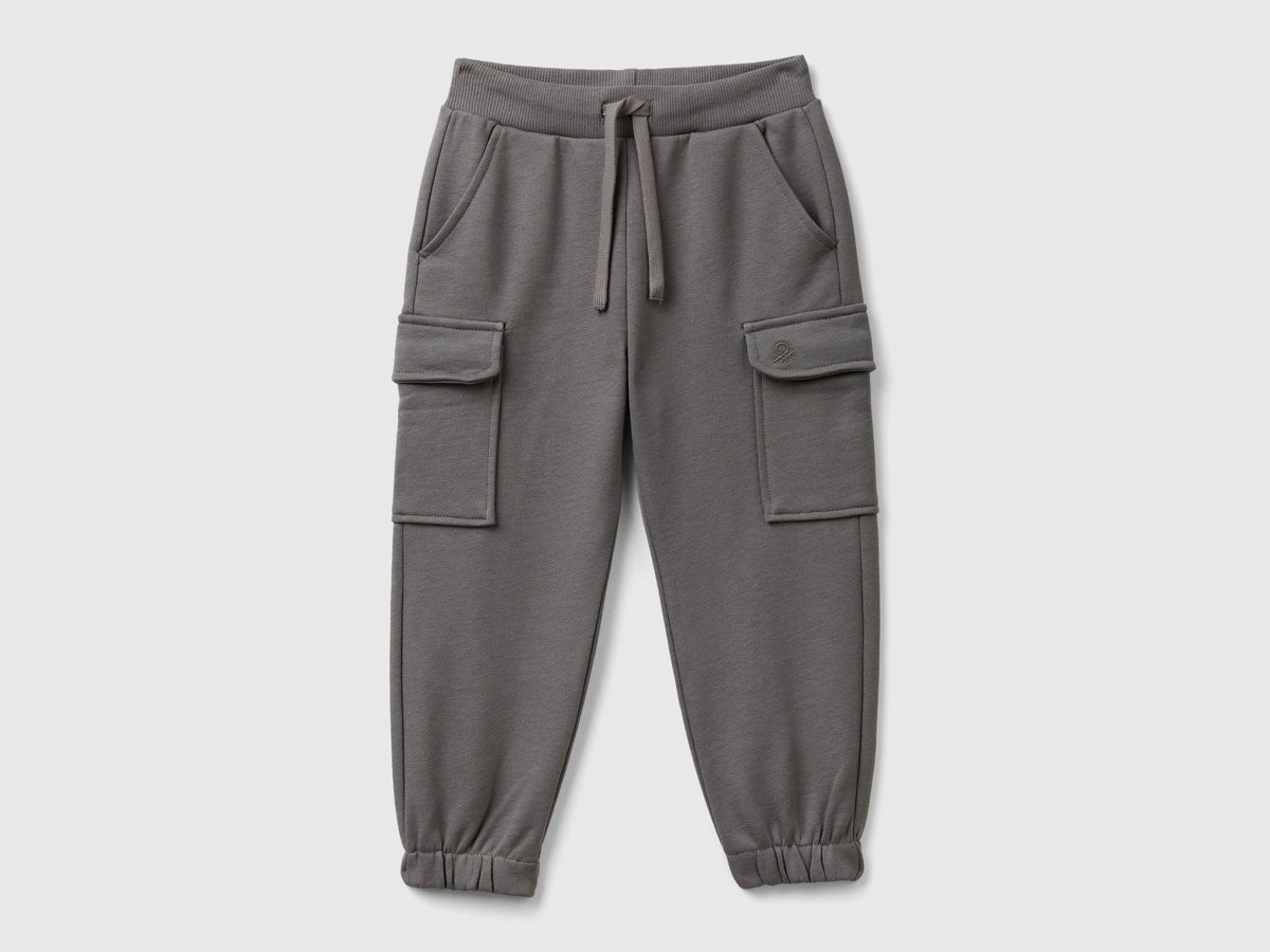 Pantaloni cargo in felpa
