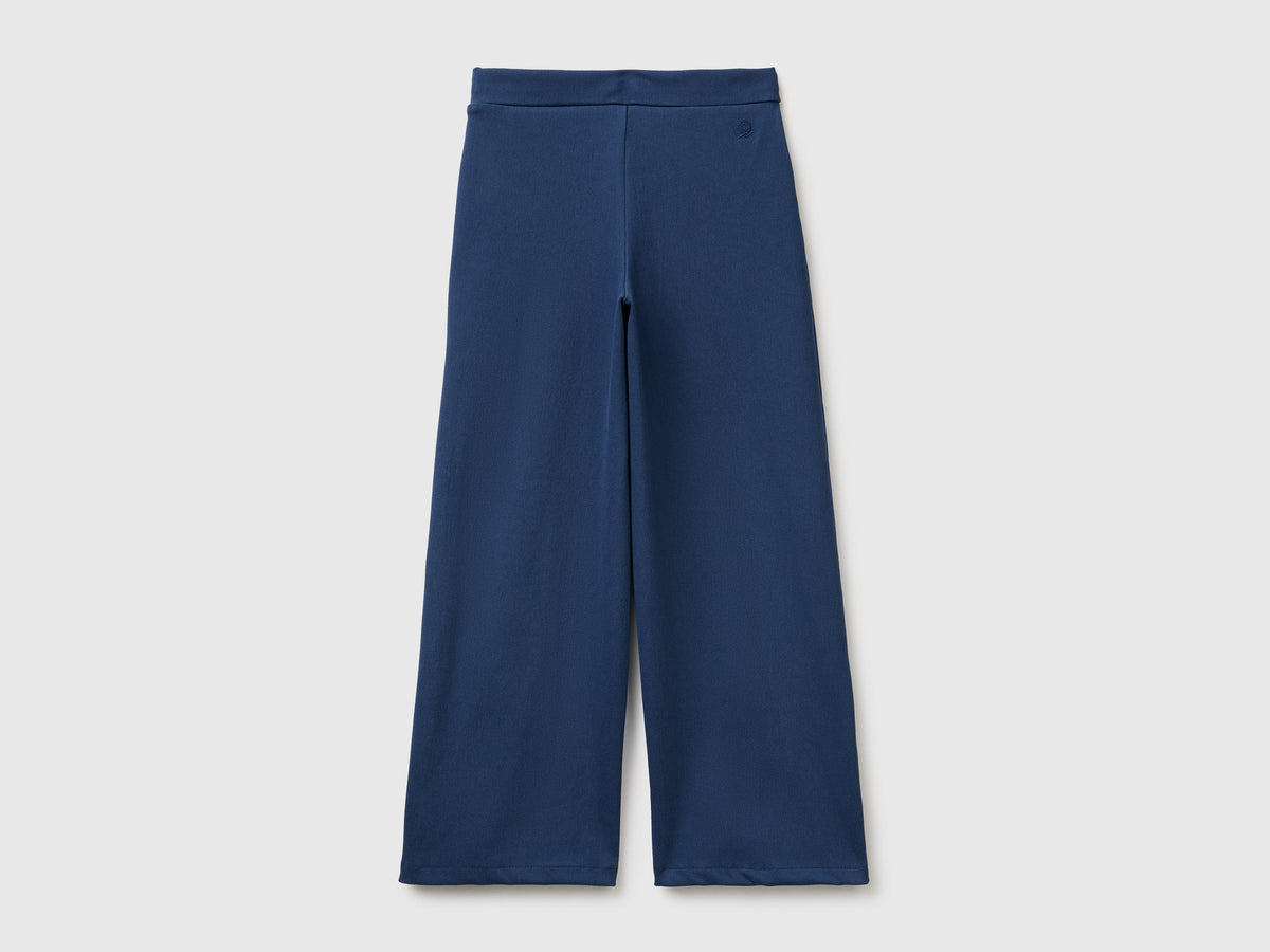Pantaloni ampi in cotone stretch