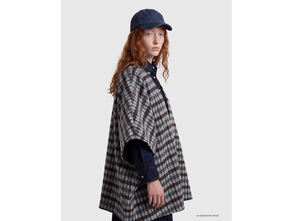Cappa in misto lana reversibile