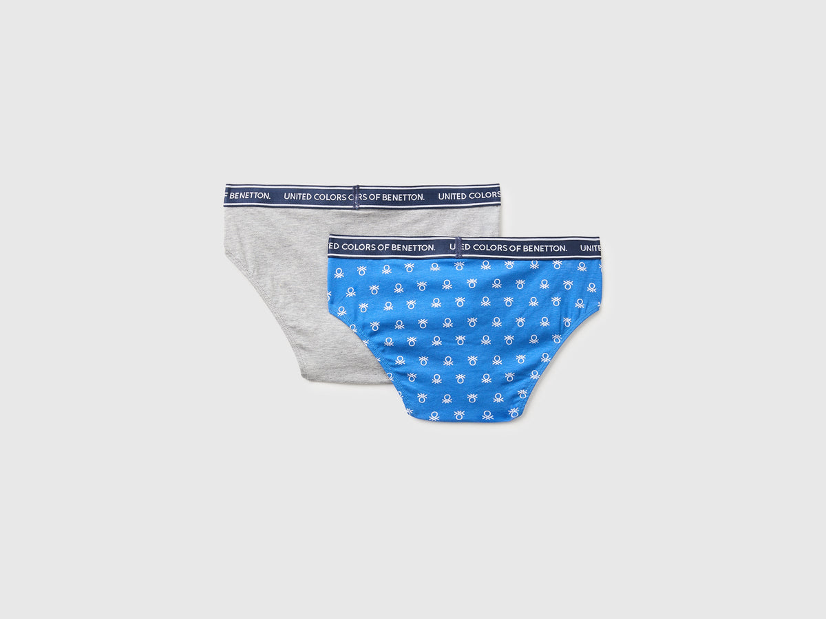 Set di due slip con elastico logato