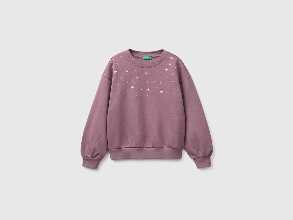 Felpa over fit con paillettes