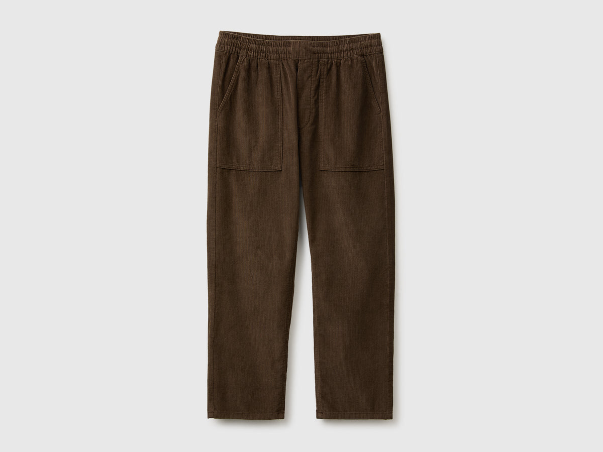 Joggers cropped in velluto