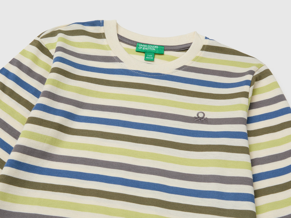 T-shirt a righe in cotone bio