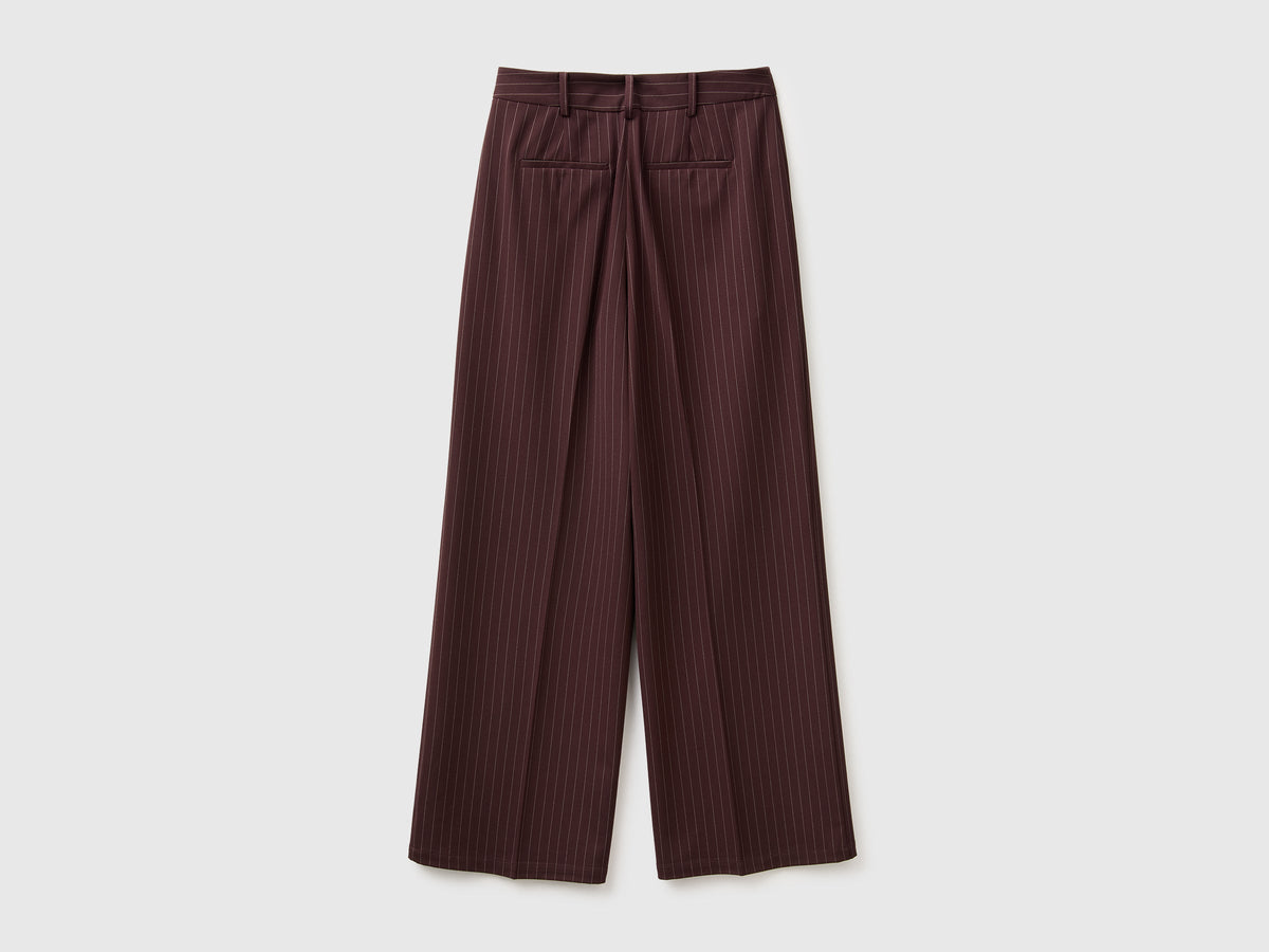 Pantaloni ampi gessati