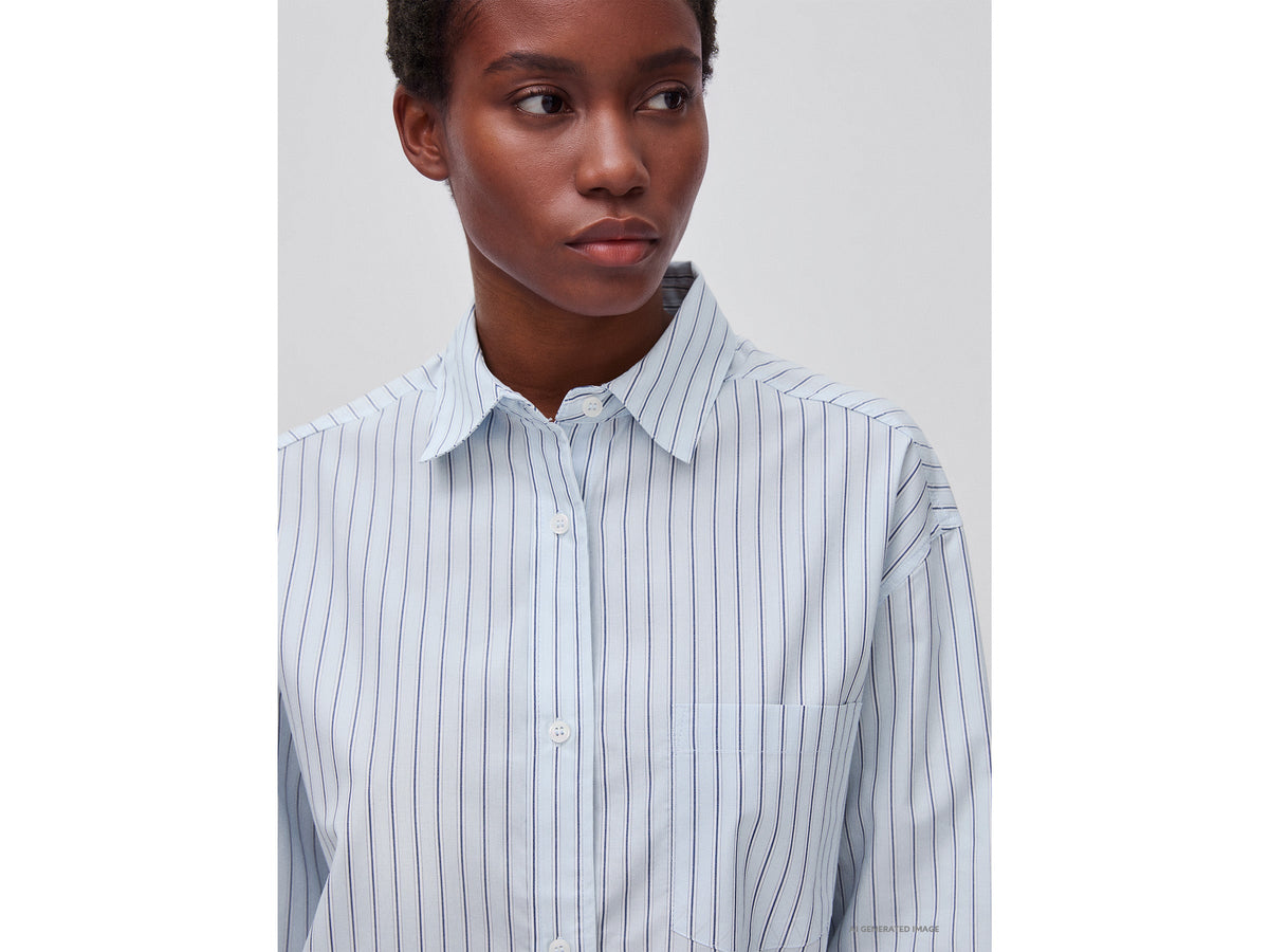 Camicia over fit a righe
