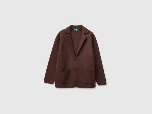 Blazer 100% lana cotta