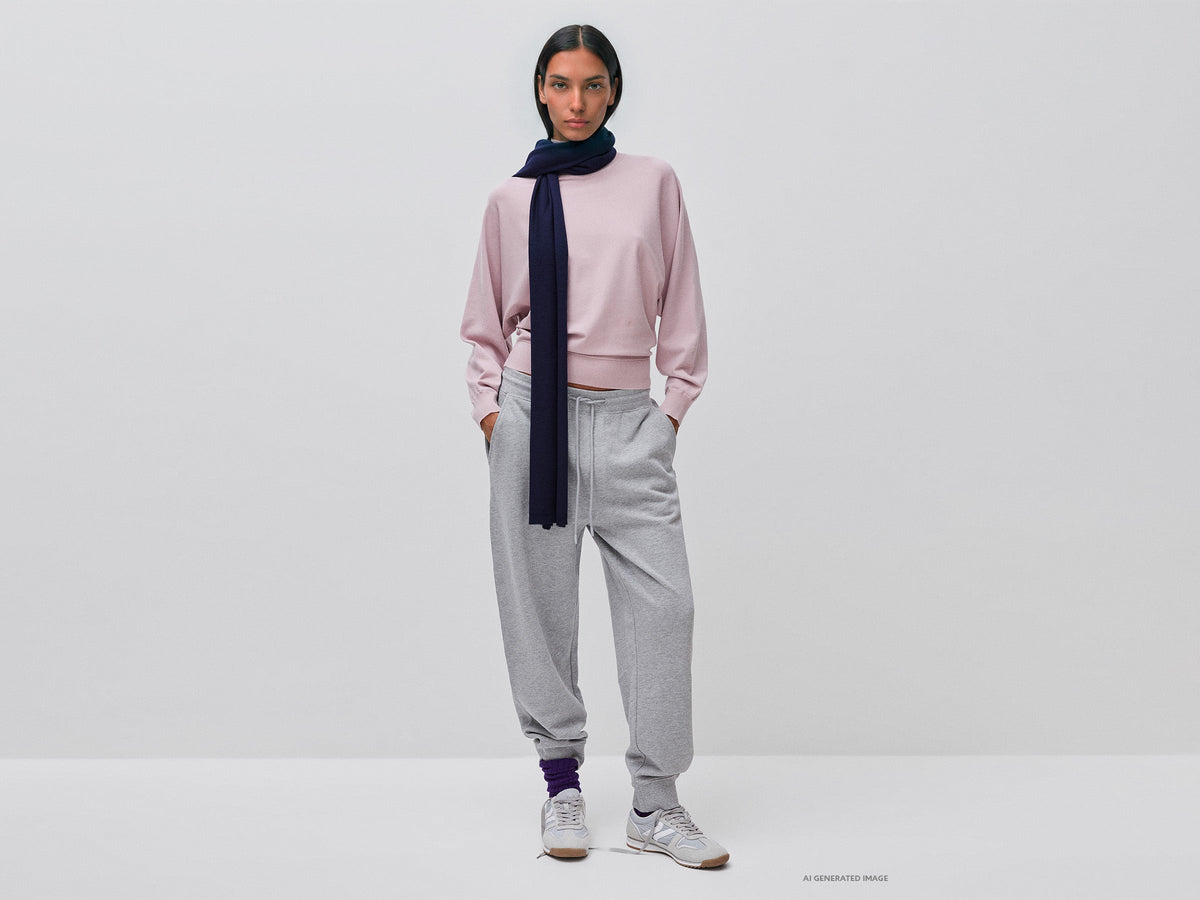 Maglia collo alto con manica a pipistrello