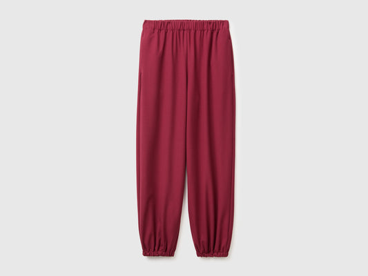 Pantaloni jogger fit in misto viscosa