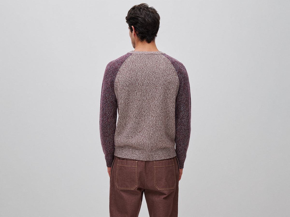 Maglia color block in misto lana