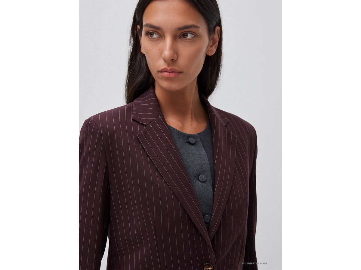 Blazer gessato comfort fit