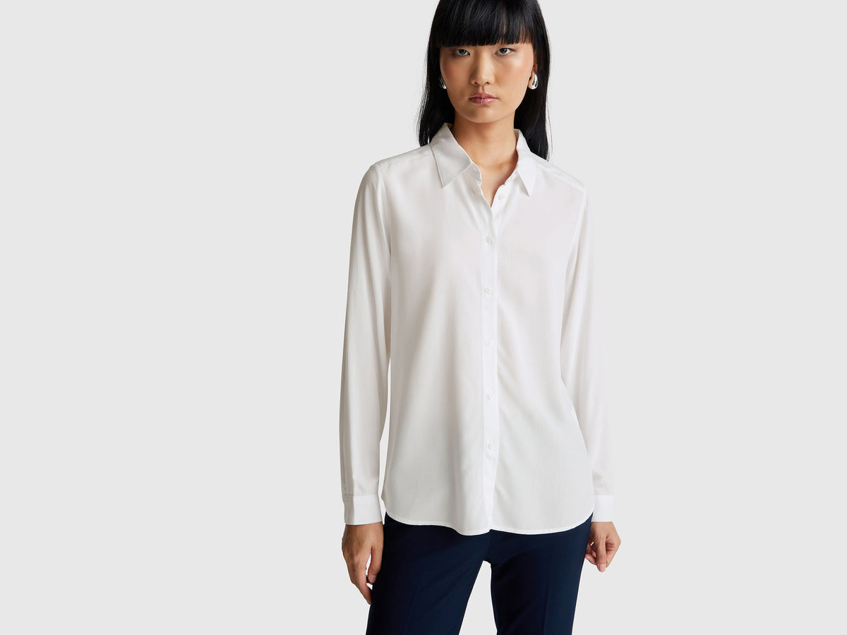 Camicia regular fit in viscosa