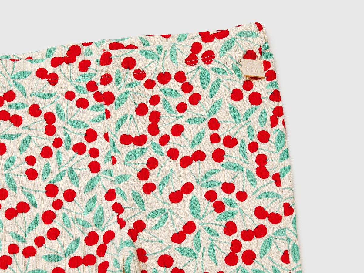 Leggings stampati a costine