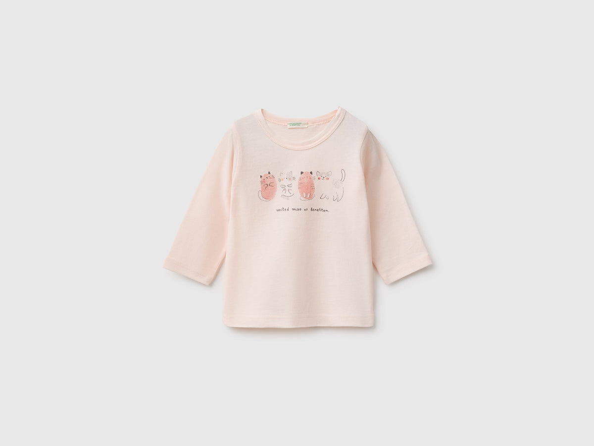 T-shirt con stampa in cotone bio