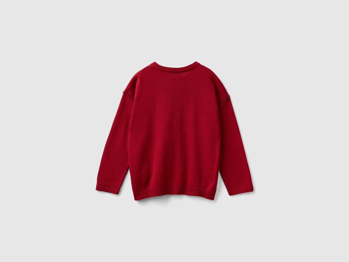 Maglia girocollo con ricamo