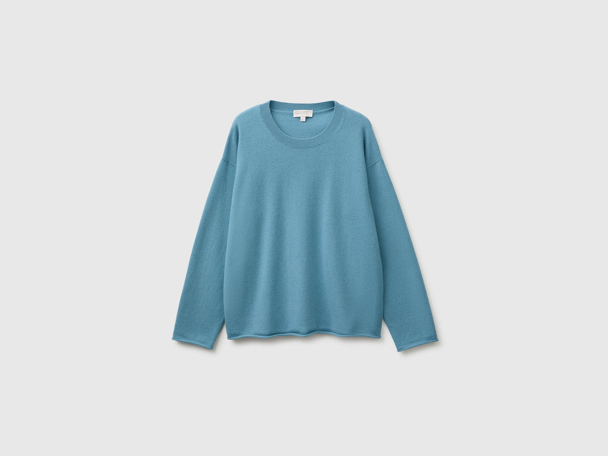 Maglia girocollo in misto lana e cashmere