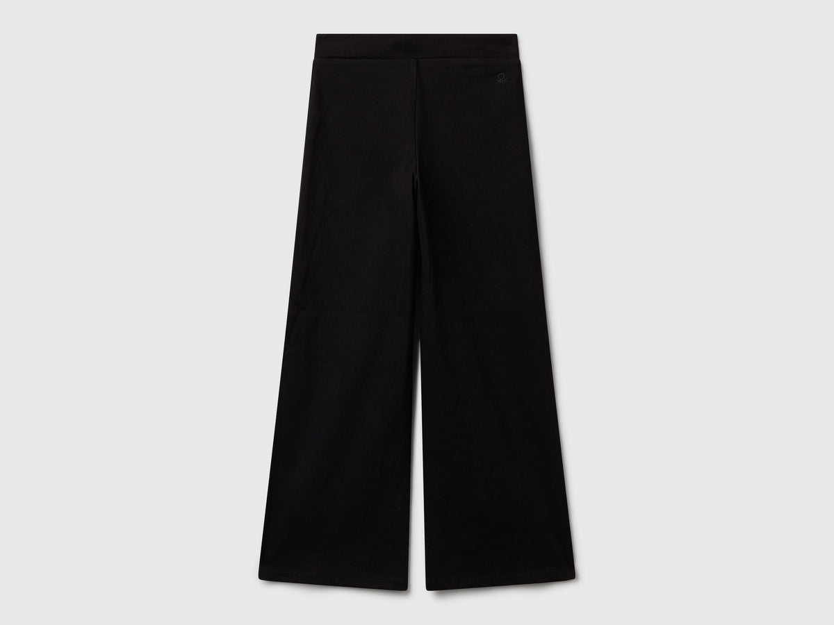 Pantaloni ampi in cotone stretch