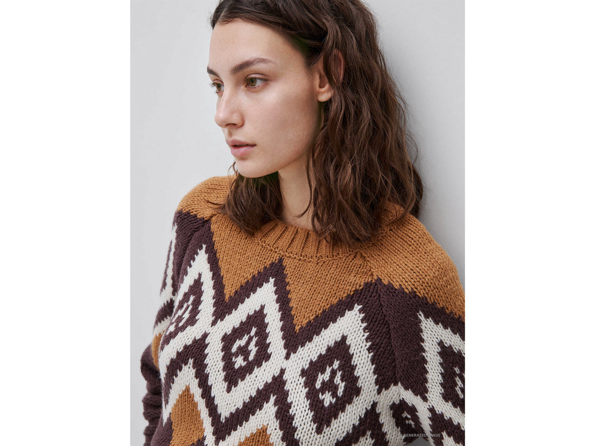 Maglia jacquard fantasia nordica