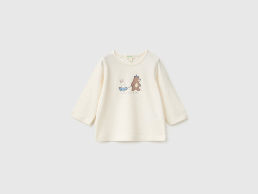 T-shirt con stampa in cotone bio