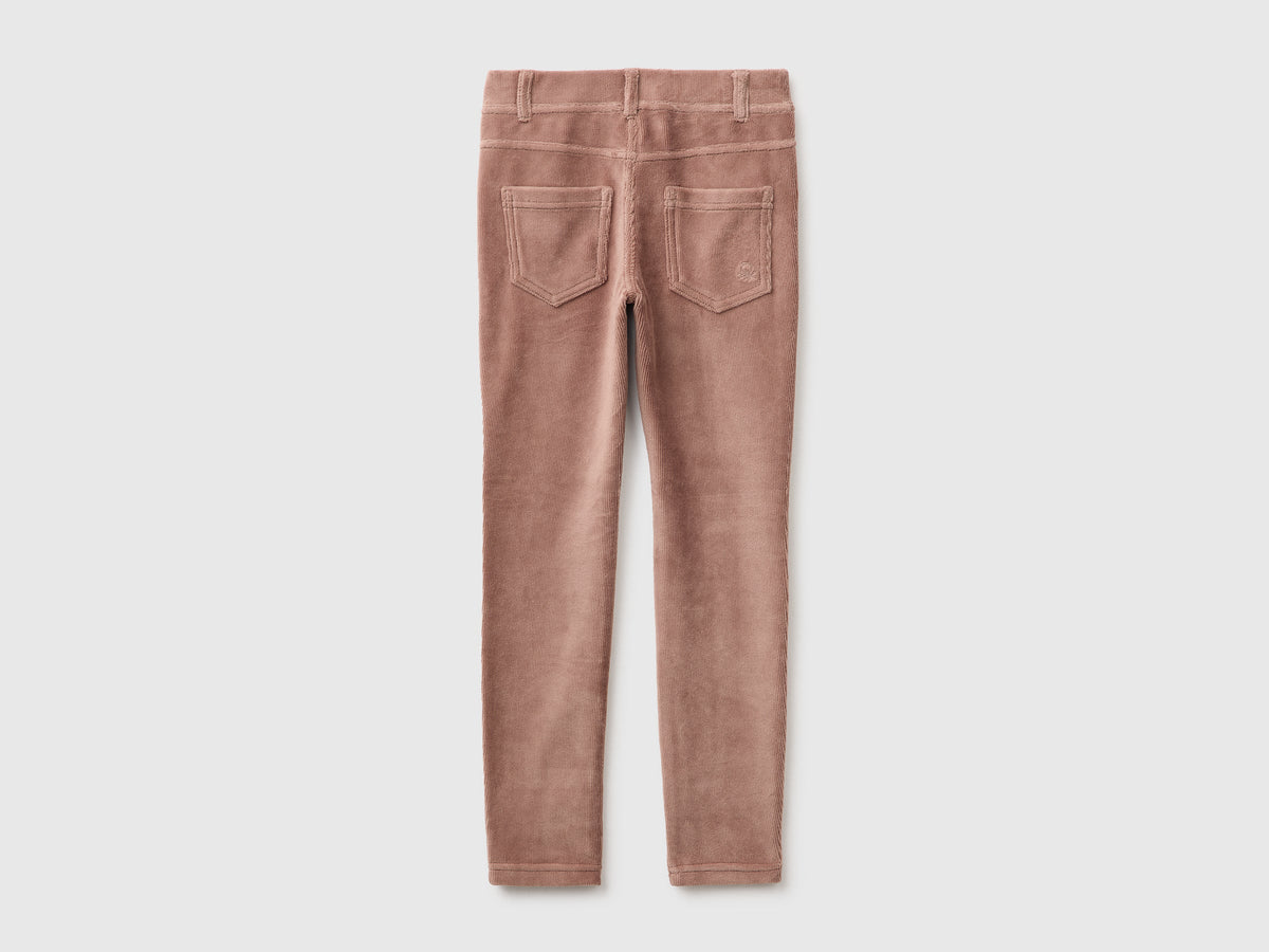 Pantaloni super skinny in ciniglia
