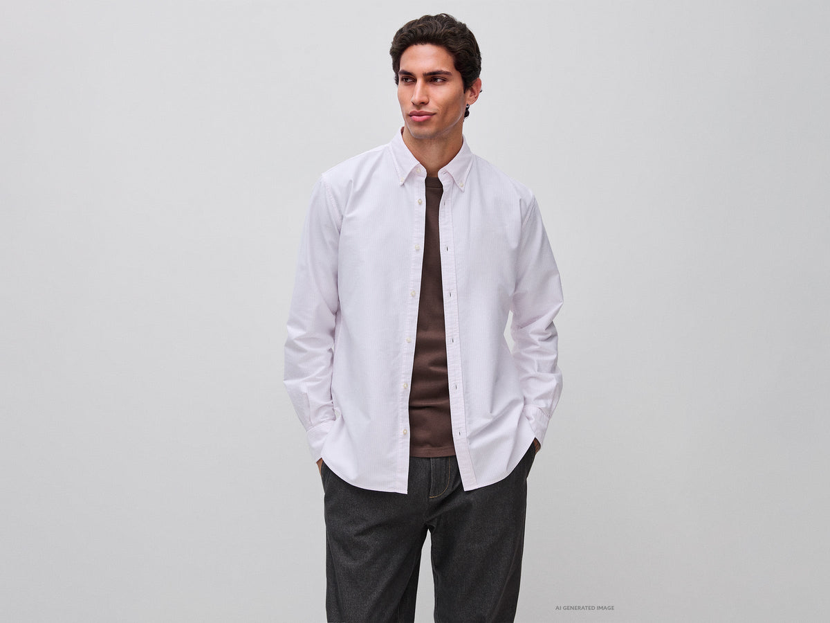 Camicia a righe button down