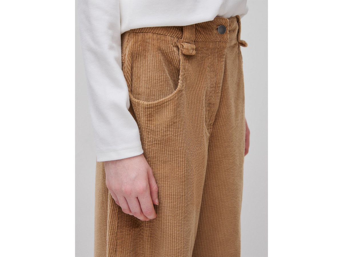 Pantaloni barrel fit in velluto a costine