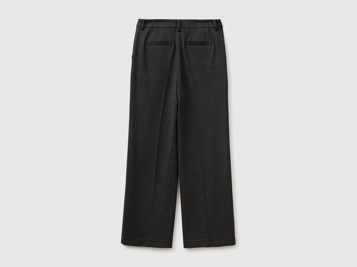 Pantaloni in flanella con piega