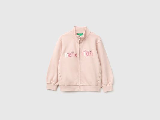 Felpa con zip e logo