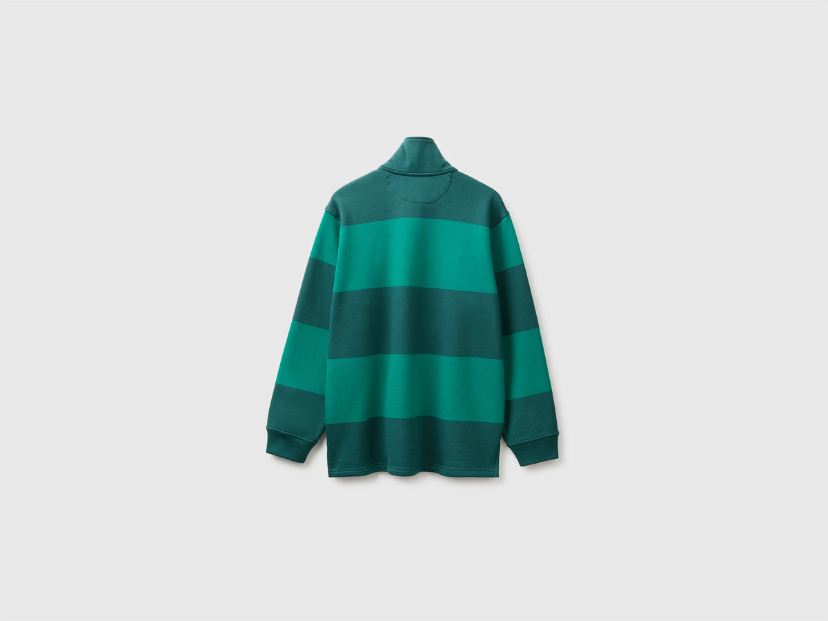 Felpa a righe Benetton Rugby 100% cotone