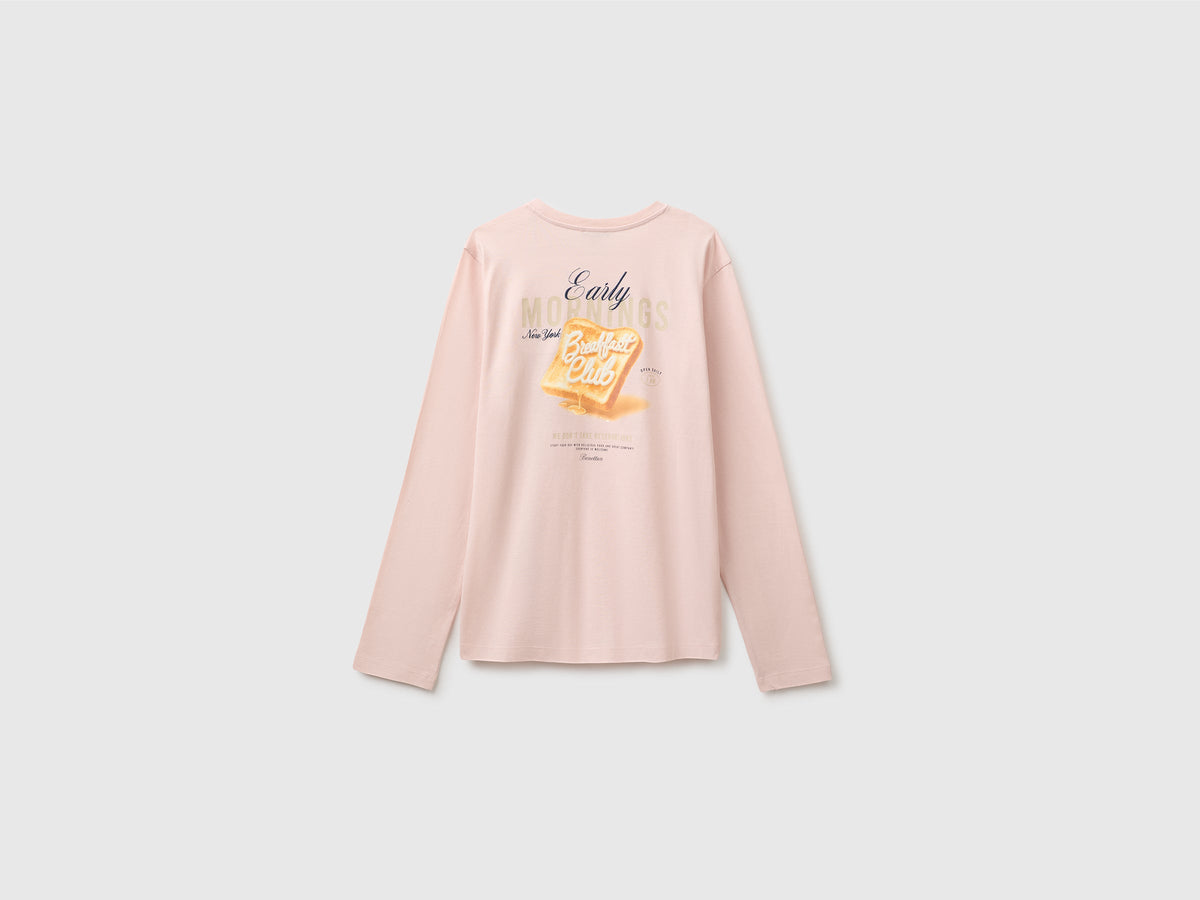 T-shirt in cotone bio con ricamo