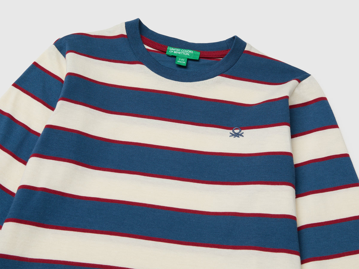 T-shirt a righe in cotone bio