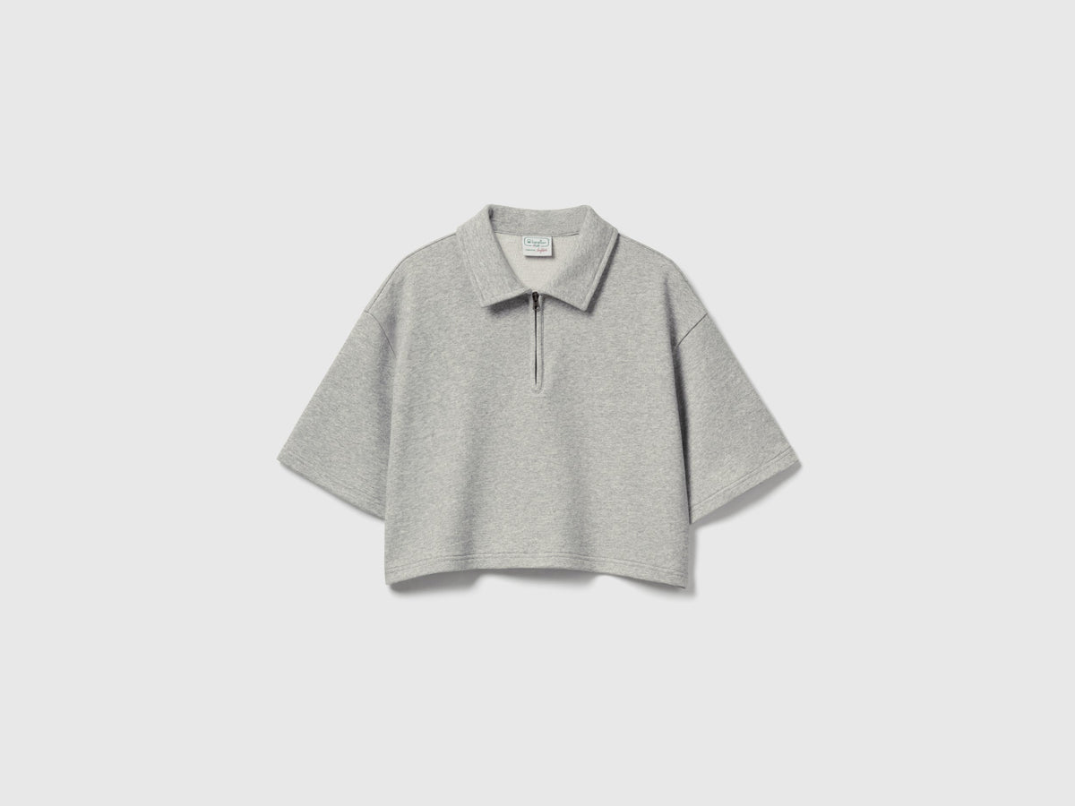 Polo cropped con zip Stranger Things