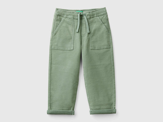 Joggers in misto cotone con coulisse