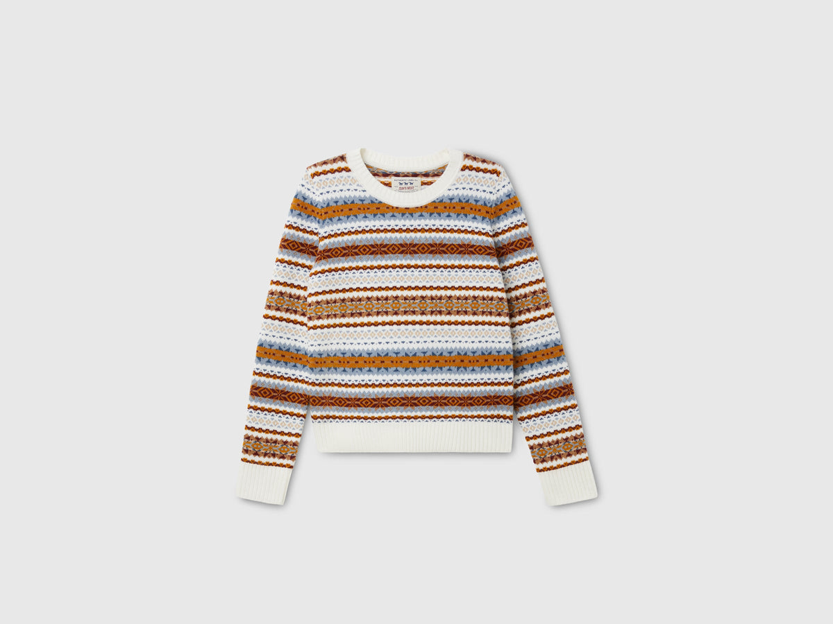 Maglia jacquard in misto lana