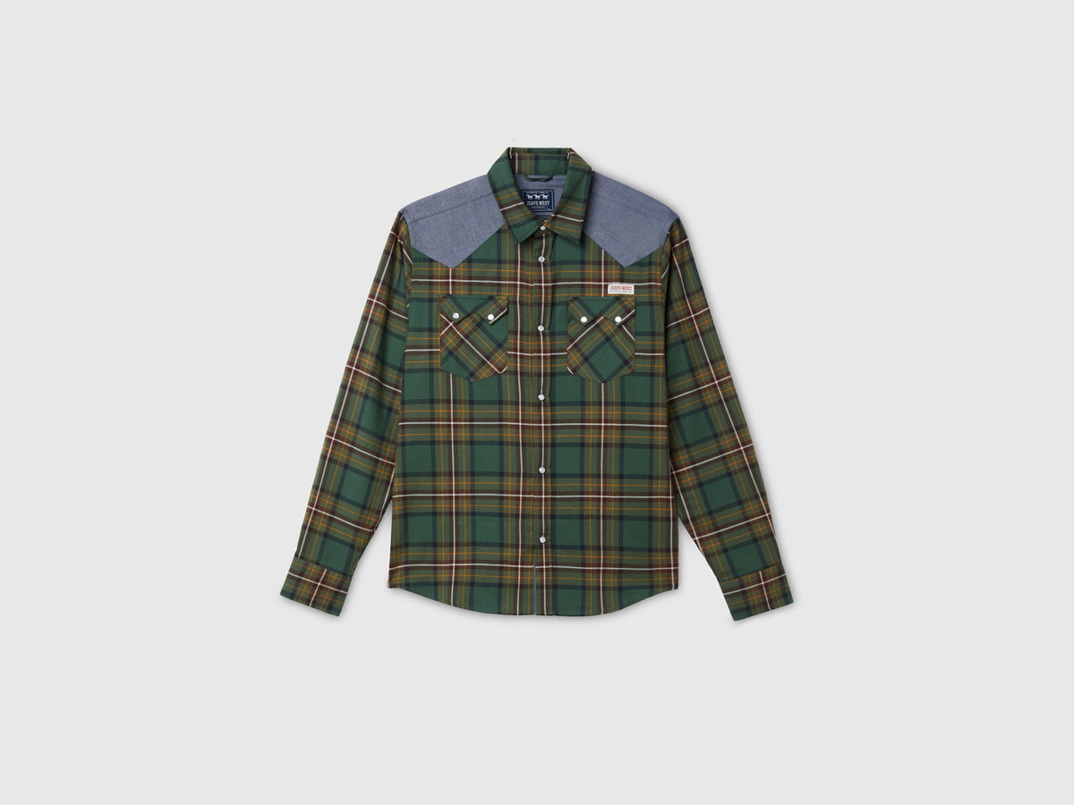 Camicia western in flanella a quadri