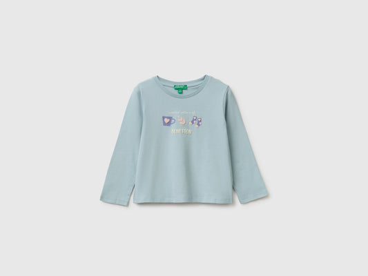 T-shirt con stampa effetto rigonfio