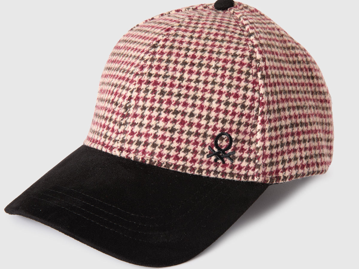 Cappellino baseball pied-de-poule