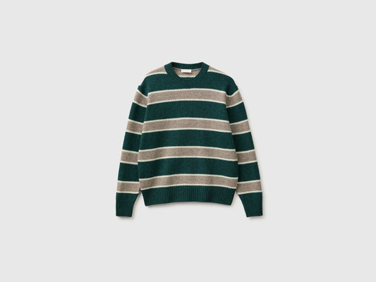 Maglia a righe 100% lana Shetland