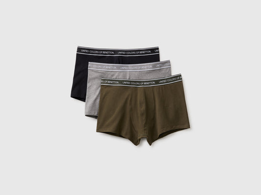 Set di tre boxer con elastico logato