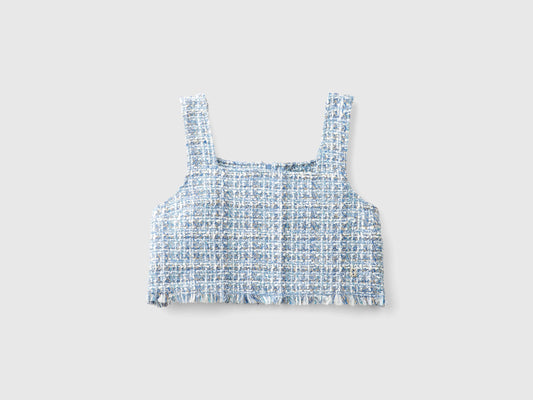 Top cropped in tweed