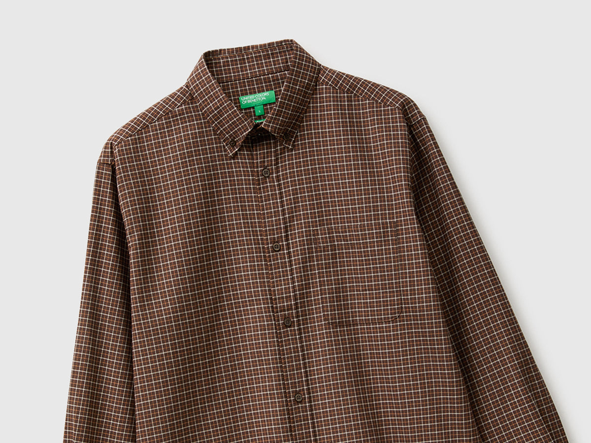 Camicia button down in flanella 100% cotone bio