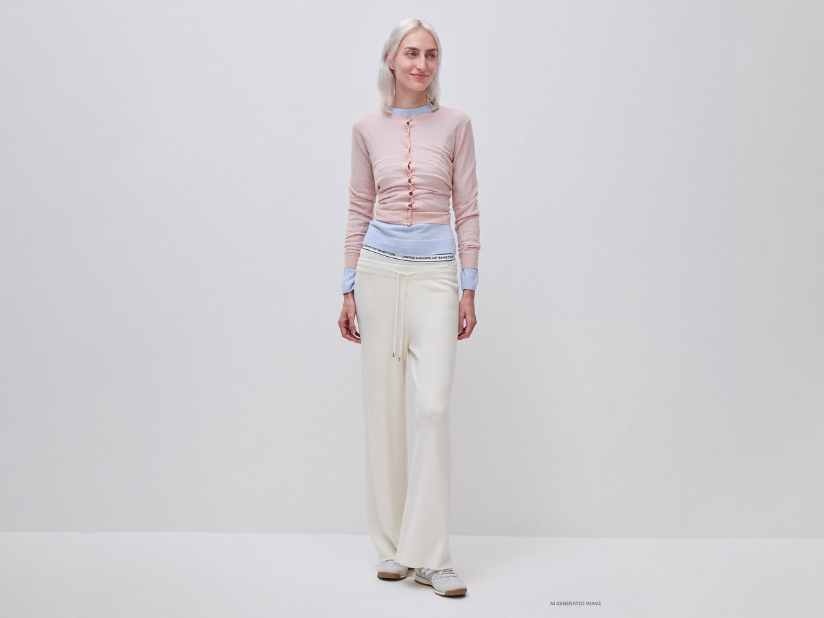 Pantaloni in maglia di misto cashmere