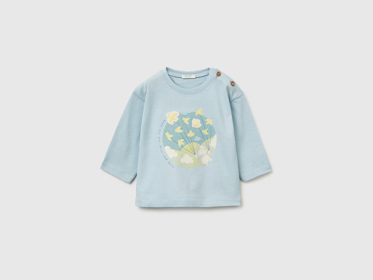 T-shirt con patch in cotone bio