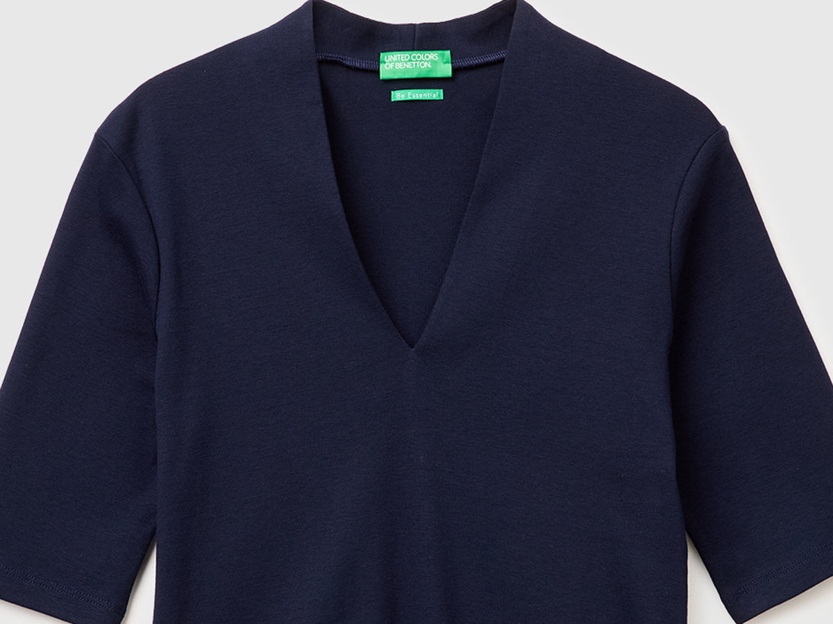 T-shirt slim fit in cotone a fibra lunga