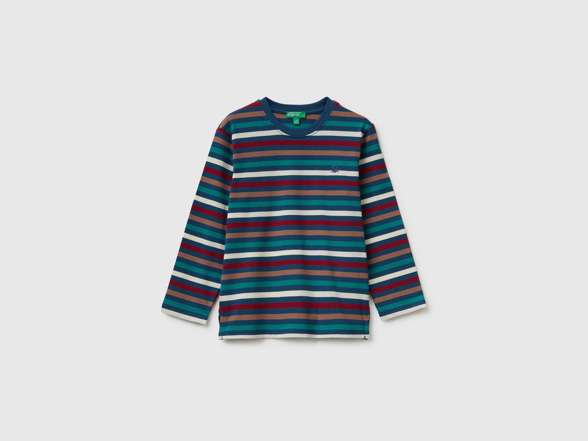 T-shirt a righe in cotone bio
