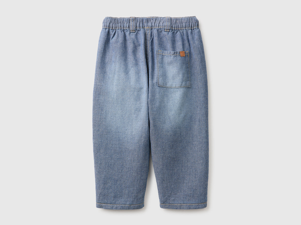 Pantaloni in chambray con cordino