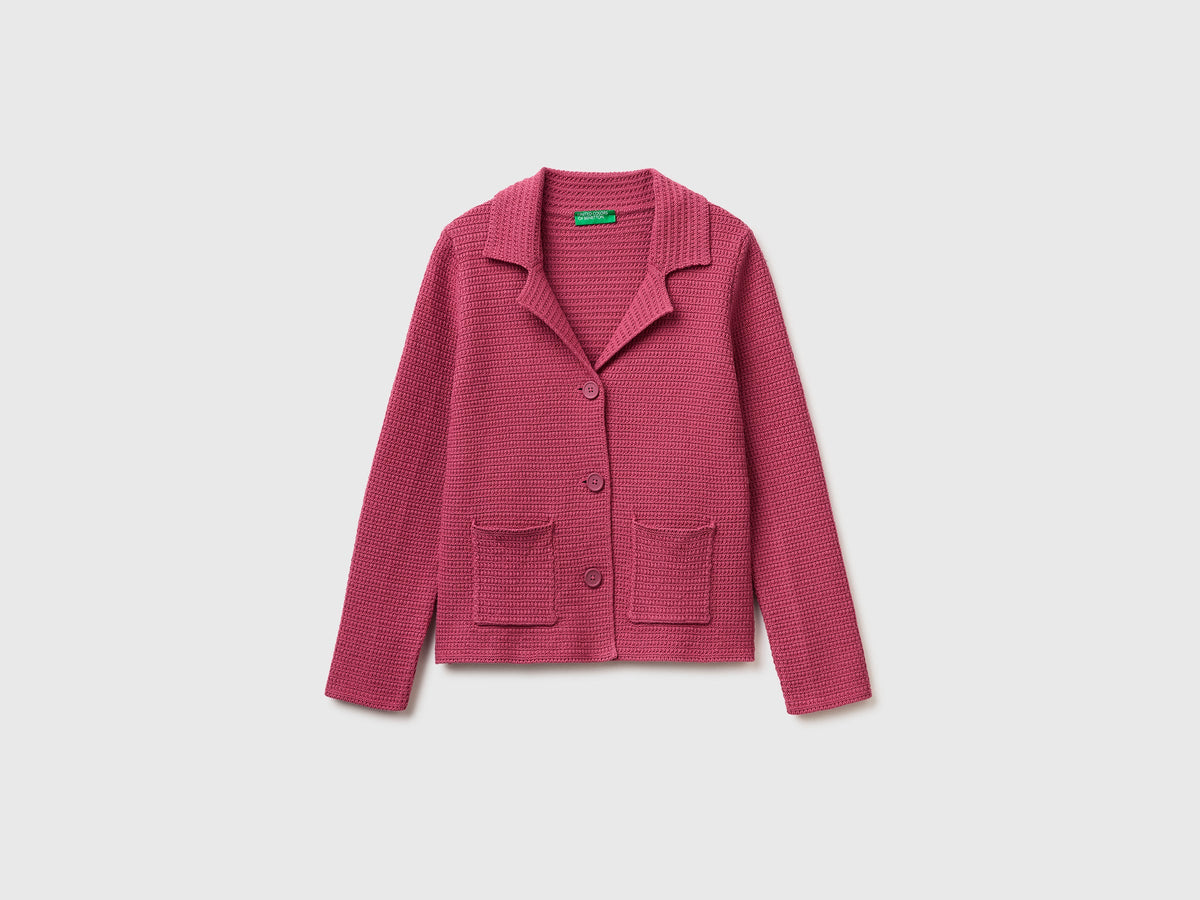 Blazer in maglia 100% cotone